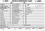 Used Vehicle Inventory Cards