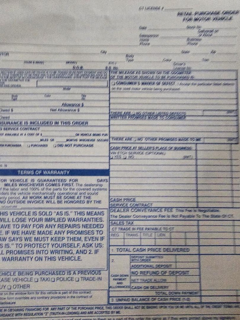 Retail Purchase Orders (Cash Sale) CS-1