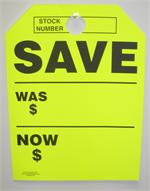 Mirror Hang Tags - Fluorescent Yellow -  Save Was \ Now