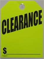 Mirror Hang Tags - Fluorescent Yellow -  Clearance