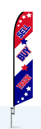 Sell Buy Trade Swooper Flag
