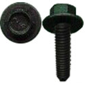 License Plate Screw 14 X 5/8" SLOTTED IND HIGH HEX#1939 Hex - Black