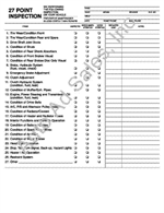 27 Point Inspection Form