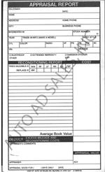 Used Vehicle Appraisal Pads - Pocket Size
